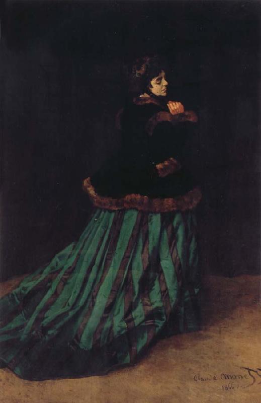 Claude Monet Camille or The Woman with a Green Dress oil painting picture